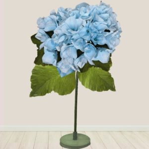 Big Hydrangea Flowers made from paper in blue tones for photography or parties